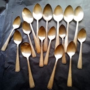 VINTAGE SIMEON & GEORGE H ROGERS COMPANY AL SPOON LOT of 16